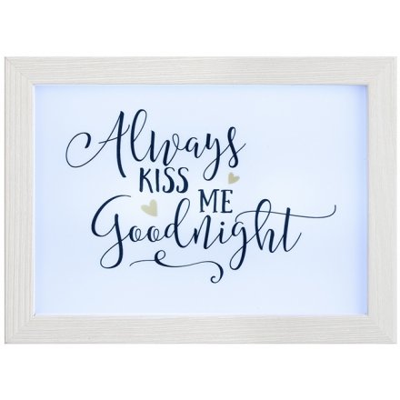 Always Kiss Me Goodnight - Illuminating Frame 26cm