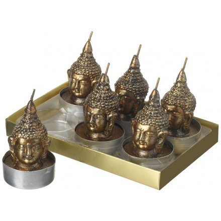Buddha Head Tlight Candles