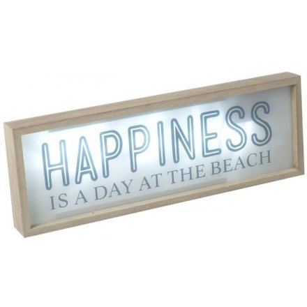 Happiness Is A Day At The Beach Sign Led