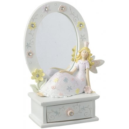 Glittered Fairy Princess Trinket Mirror