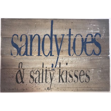Sandy Toes & Salty Kisses Sign, 46cm