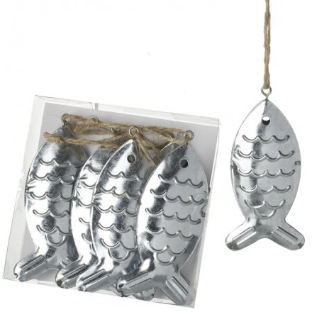 Box of Silver Hanging Fish