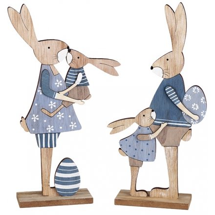Bunny Family Wooden Figures