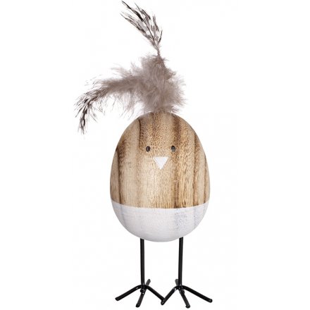 Funky Haired Wooden Egg