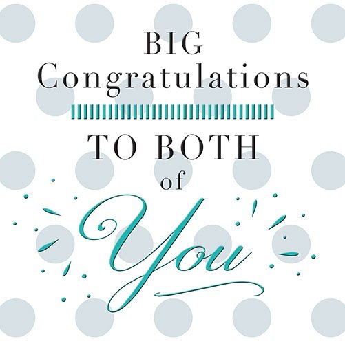 Big Congratulations To Both Of You Greeting Card 38343 Cards