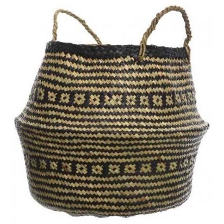 Tribal Sea Grass Basket, 35cm