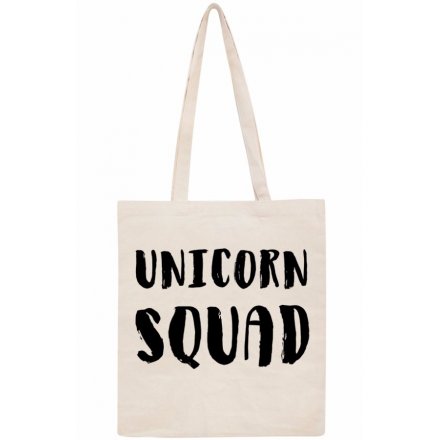 Unicorn Squad Slogan Cotton Bag