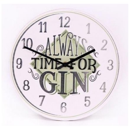 3 assorted quirky gin wall clock 