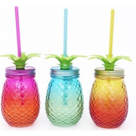  Add a funky tropical touch to any cocktail session with these assorted drinking jars