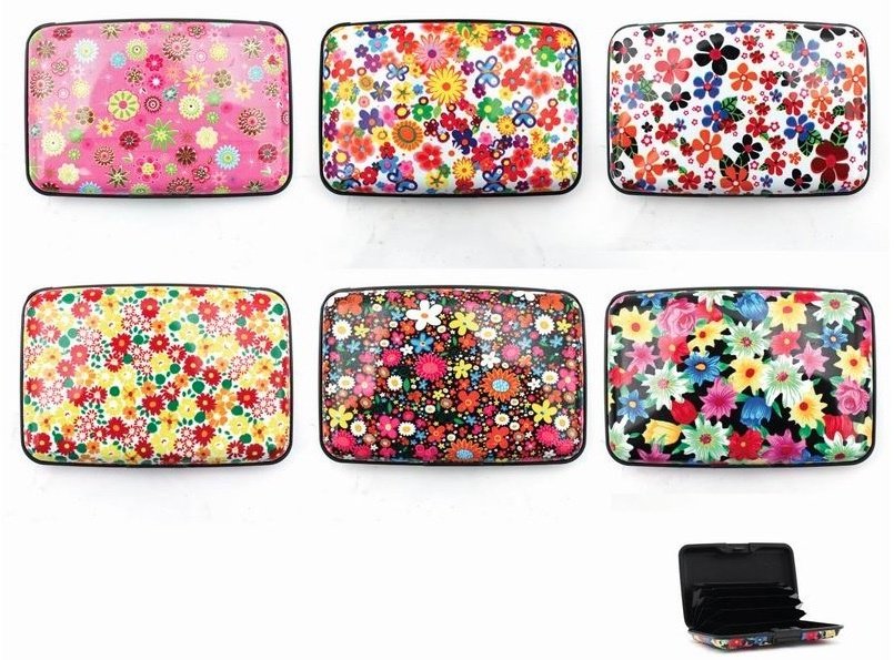 LP40076 / Floral Printed Card Holders, 6ass 38492 Ranges / Bags