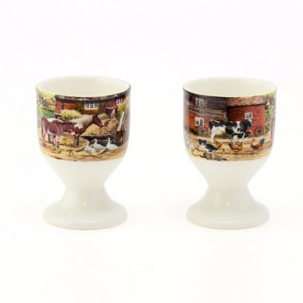 Pair Of Country Life Egg Cups