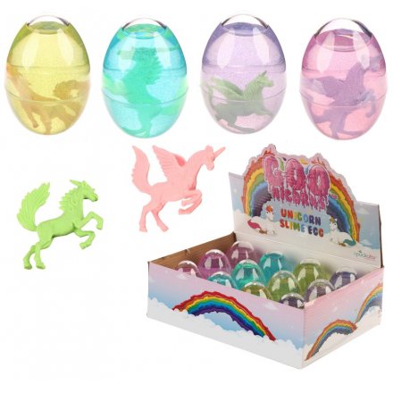 4 assorted Unicorn Slime In An Egg Toys