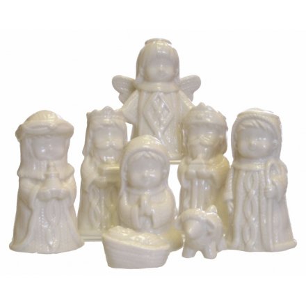 White Nativity Set