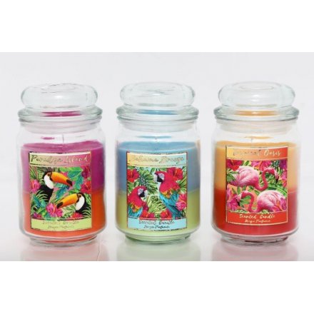 2 Tone Large Tropical Candles