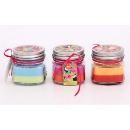 Tropical Paradise Layered Candles