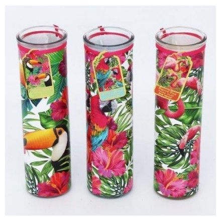 Tropical Paradise Glass Tube Candles
