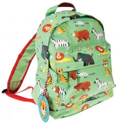 Add a fun wild touch to any day out with your little one with this multi compartment zip up mini backpack