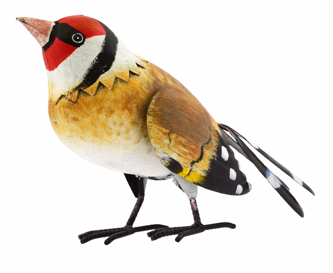 Metal Garden Figure - Goldfinch | 38722 | Outdoor Living / Garden ...