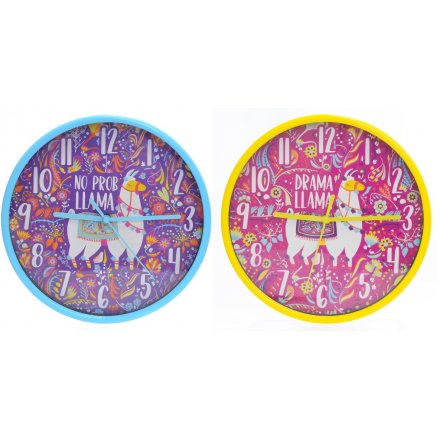 Add a colourfully creative twist to your home decor with this funky assortment of llama themed wall clocks