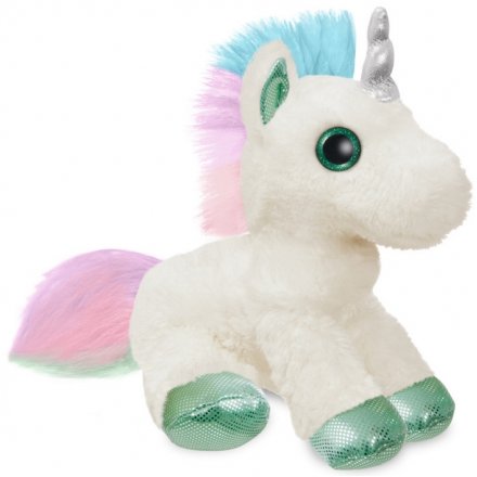 A sweet and soft to the touch plush unicorn soft toy 