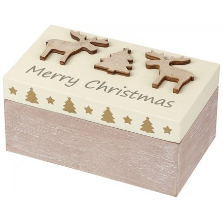 Bring an added gesture to your gift giving with this beautifully finished natural toned wooden box 