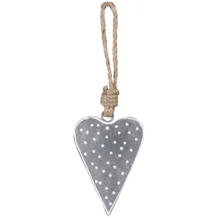 Small Hanging Metal Spotted Heart 