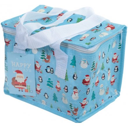  Keep your lunch cool this christmas time with this funky Santa and friends themed lunch bag 