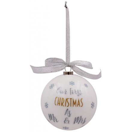 Mr & Mrs First Christmas Bauble 