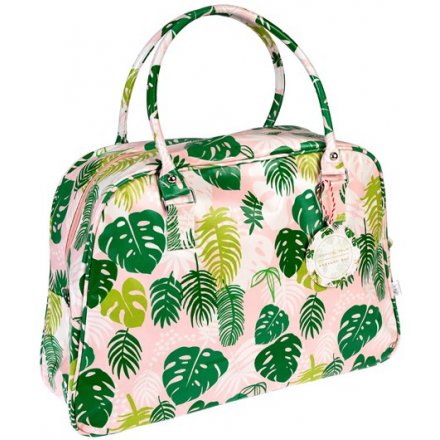 Tropical Palm Print Weekend Bag, 48cm