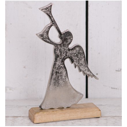  Bring an angelic touch to your home decor at Christmas time with this beautifully distressed standing Angel ornament
