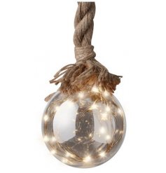 this hanging chunky rope light decoration will be sure to bring a Rough Luxe touch to any scene 