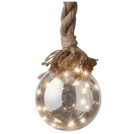  Bring an industrial element to any home interior with this hanging rope LED light 