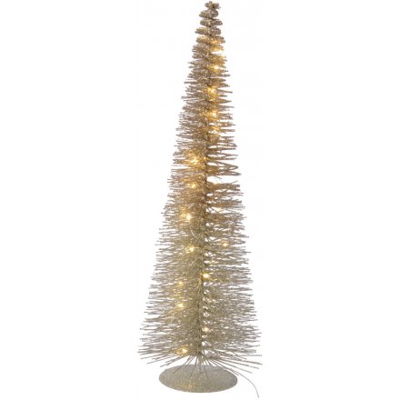 Bring a glittering effect to your Christmas displays or home interiors with this sparkling LED pine tree 