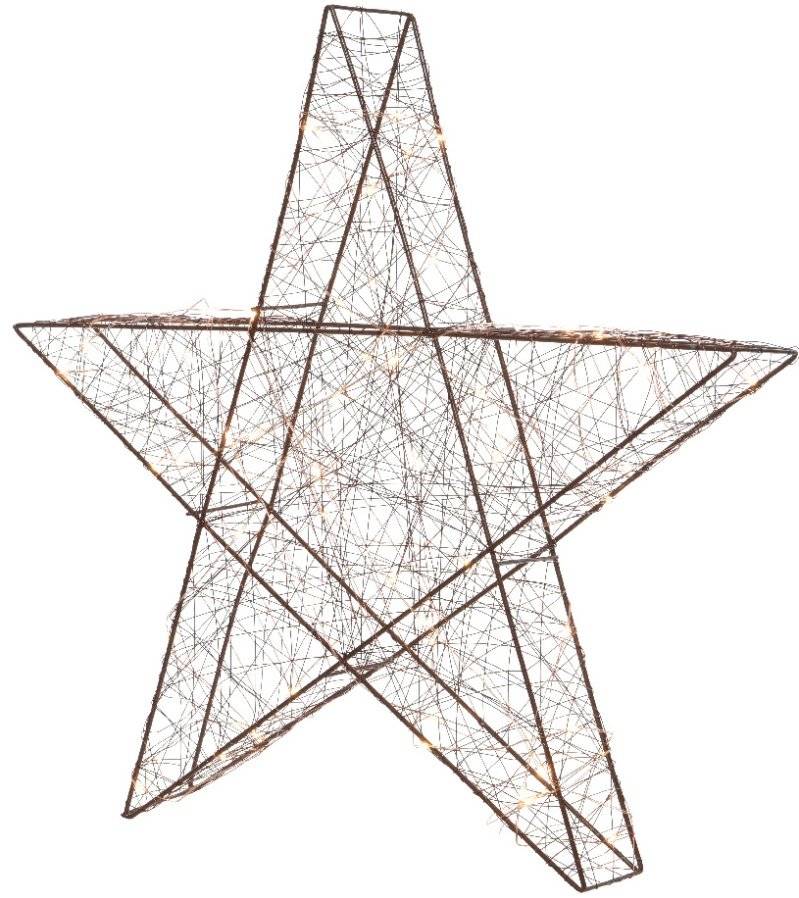 Large Brown Metal LED Star Light Up 50cm | 39267 | Christmas / Display ...