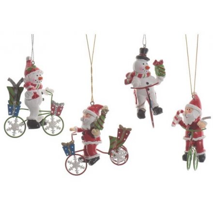Cycling Christmas Characters