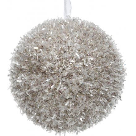 Bring home a Winter Luxe touch with this icy inspired foam bauble