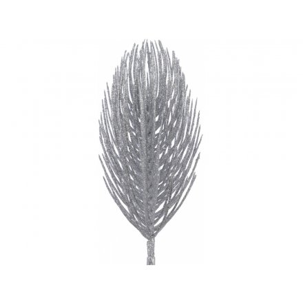 Create luxurious displays this Christmas with these glam glittery silver pine spray