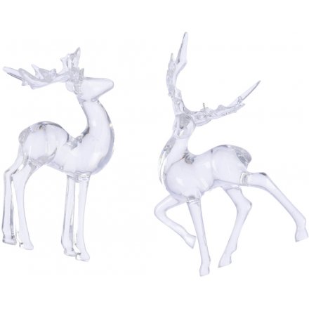 Hanging Reindeers with Glass Effect 