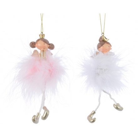 Hanging Fluffy Skirt Ballerinas 