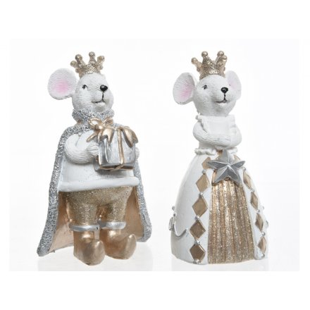 Golden Royal Mice Decorations 
