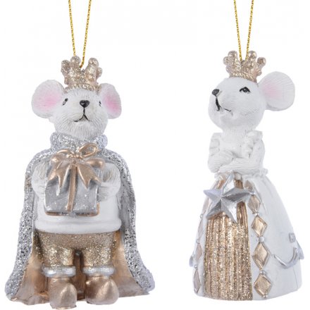 Golden Royal Mice Hangers 