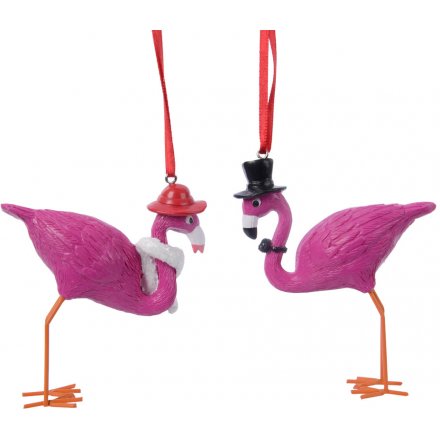 Hanging Funky Flamingos 