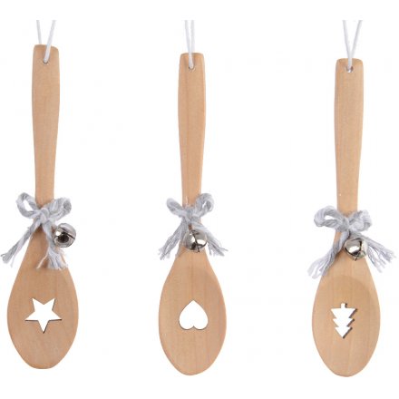 Natural Wooden Hanging Spoons 