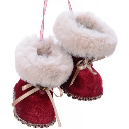 Hanging Red Eskimo Boots 