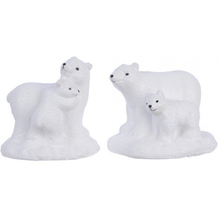 Winter White Polar Bear Decorations 
