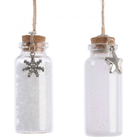 Star and Snowflake Mini Mason Jar Hangers 