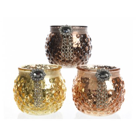 Vintage Luxe Ridged Candle Holders 