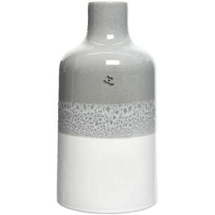 Grey and White Colourflow Vase 