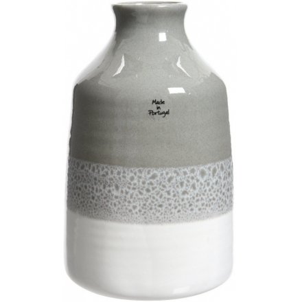 Interflowing Grey/White Decorative Vase - Small 