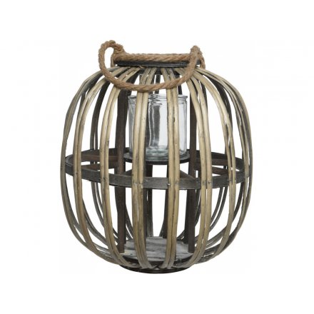 Willow Lantern With Chunky Rope Handle